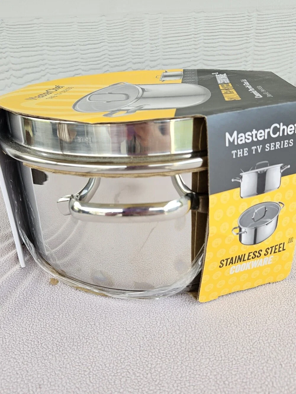 MasterChef The TV Series Stainless Steel 4.9 Qt Casserole Pan Stock Pot Lid